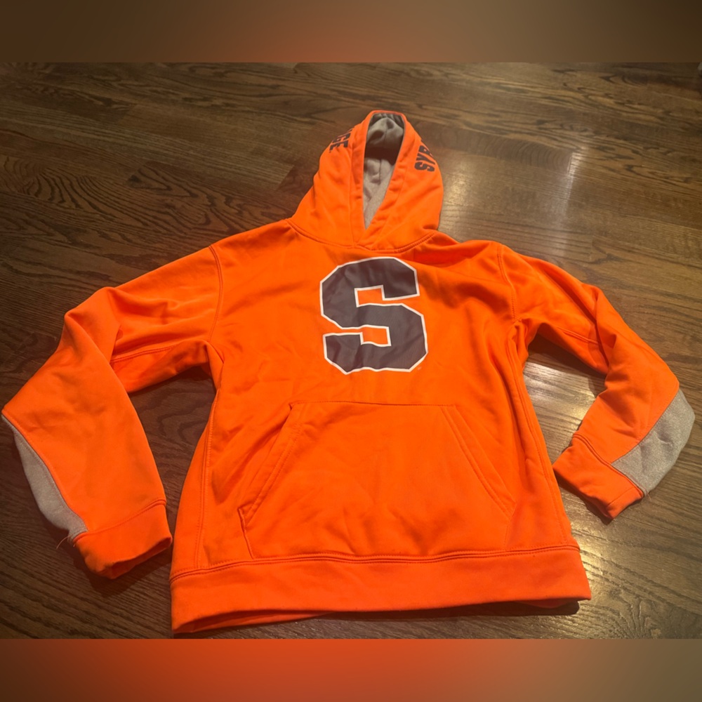 Campus Heritage Orange Hoodie with Gray Accents